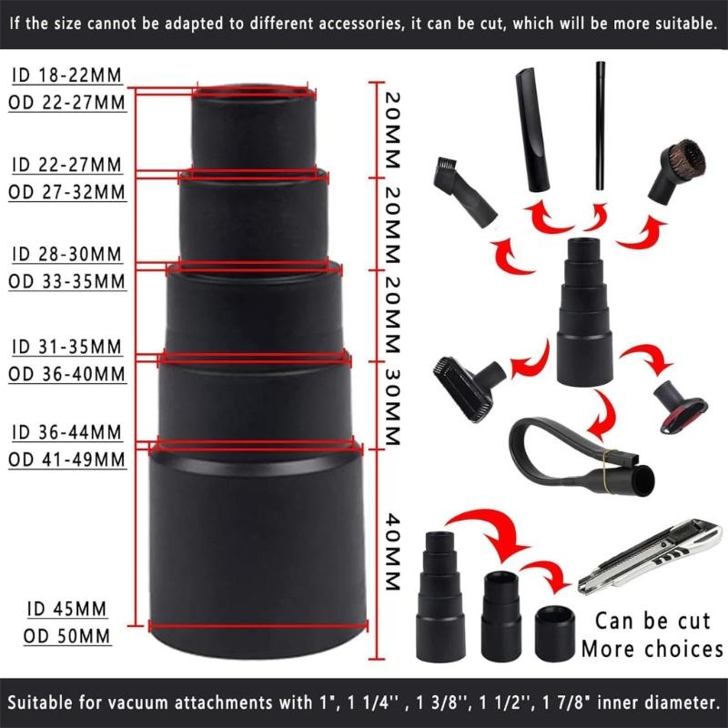 12Pcs Universal Vacuum Cleaner Accessories Set Wet Dry Plastic Vacuum Hose Adapter Vacuum Cleaners Accessories