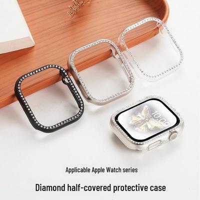 Apple Watch 8 Case: S10 Single Diamond Frame, PC Electroplated Protective Shell