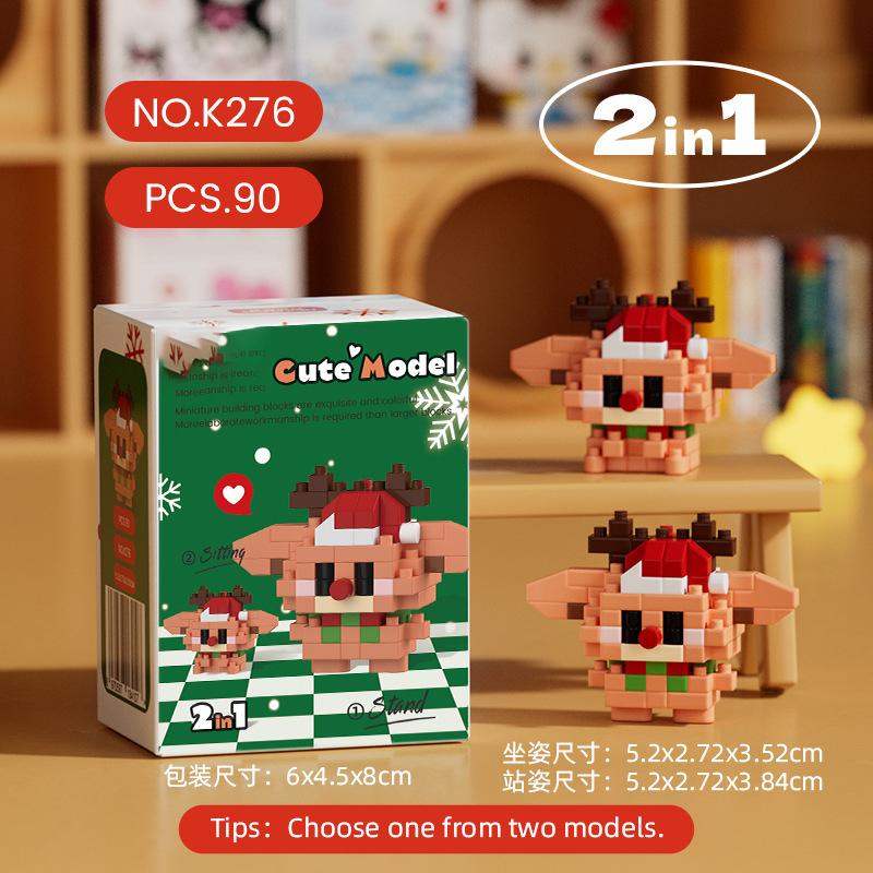 Christmas Gifts Reindeer Mini Building Blocks for Children Girl 6 Year Old christmas winter village mini blocks construction set