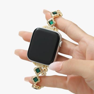 Apple Watch Ultra Band 49mm Emerald Chain 45mm 42mm 44mm Women's  Stainless Steel Iwatch Series10 46mm 9 8 7 6 Se 5 4 3 41mm 38mm