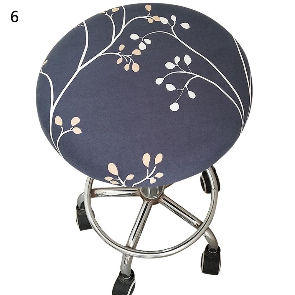New Printed Round Chair Cover Bar Stool Cover Fashion Elastic Seat Cover Elastic Chair Slipcover Cover Home Textile