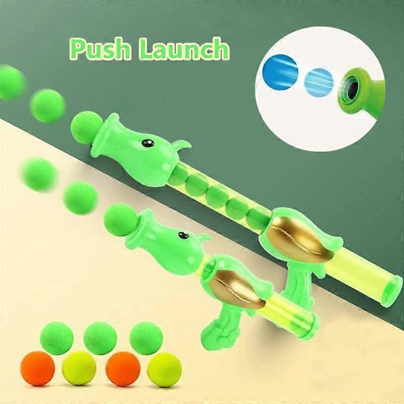 Interactive Cat Toy Ball Pea Aerodynamic Shooter Cats Game Dogs Soft Bomb Launcher Kitten Toys Launch Training Children Pet Gift  Dog Supplies