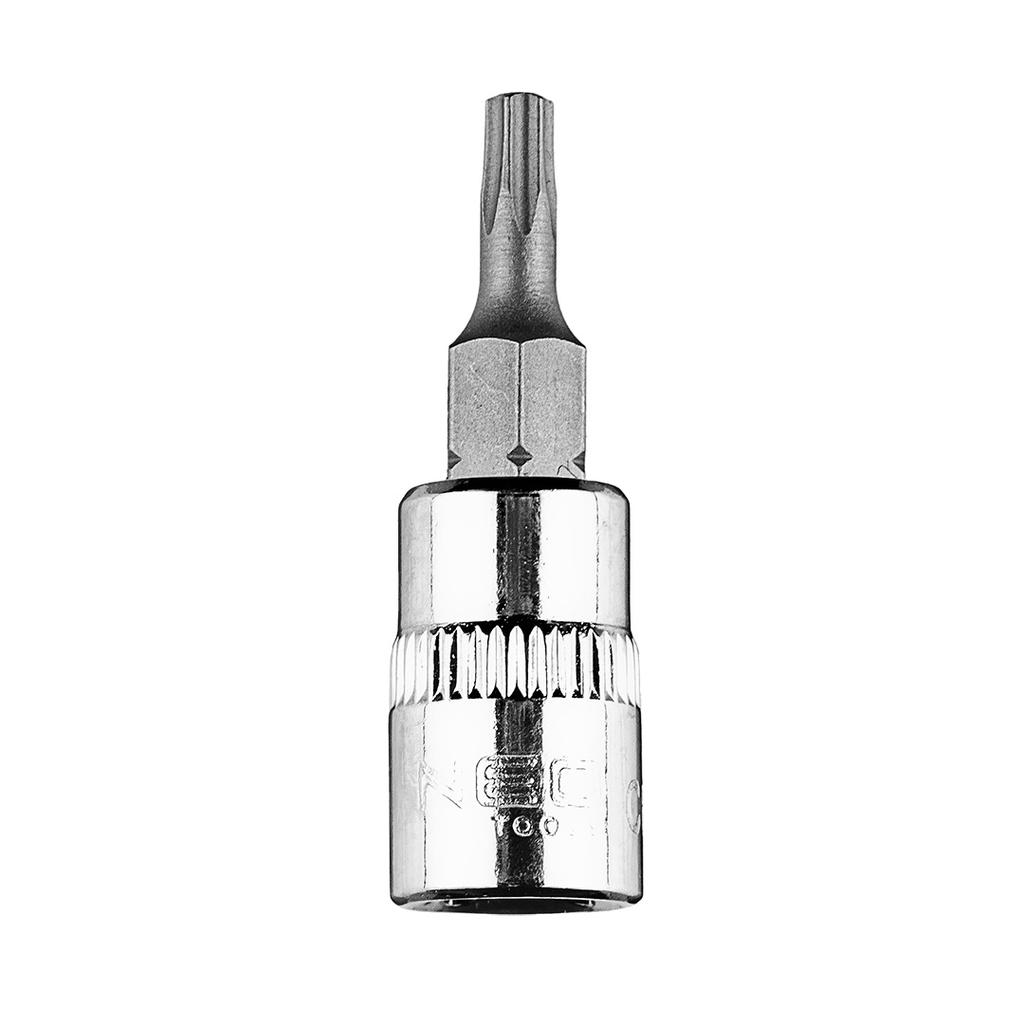 TORX TX15 Bit On 1/4" Socket, Short, 37 Mm