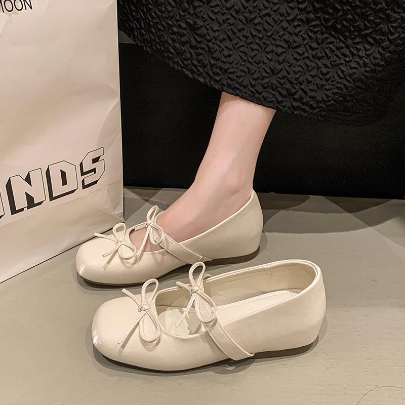 Women's inner height increase single shoes new French Mary Jane shoes gentle small 2025 spring and summer square head evening shoes ballet shoes