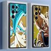 Case for Samsung Galaxy S25 Edge S21 FE S20 S23 Ultra S24 Plus Black Soft Phone Cover Dragon Ball Vegeta Art