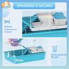 6-Level Hamster Cage with Tunnel, Wheel, Ramps, House, Bottle and Bowl, Blue