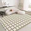 Modern Geometric Style Living Room Rugs Dopamine Checkerboard Decoration Fluffy Soft Bedroom Carpet Lounge Washable Floor Mat