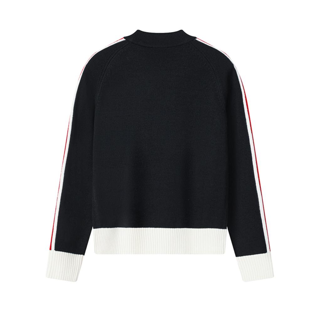 FILA Heritage Classic Fashion Trendy Comfortable Versatile Slim Fit Warm Knitted Sweater Women sweater Legendary-Blue F11W548401FNV