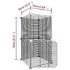 3114035 vidaXL Cage animaux de compagnie à 8 panneaux et porte Noir 35x35 cm