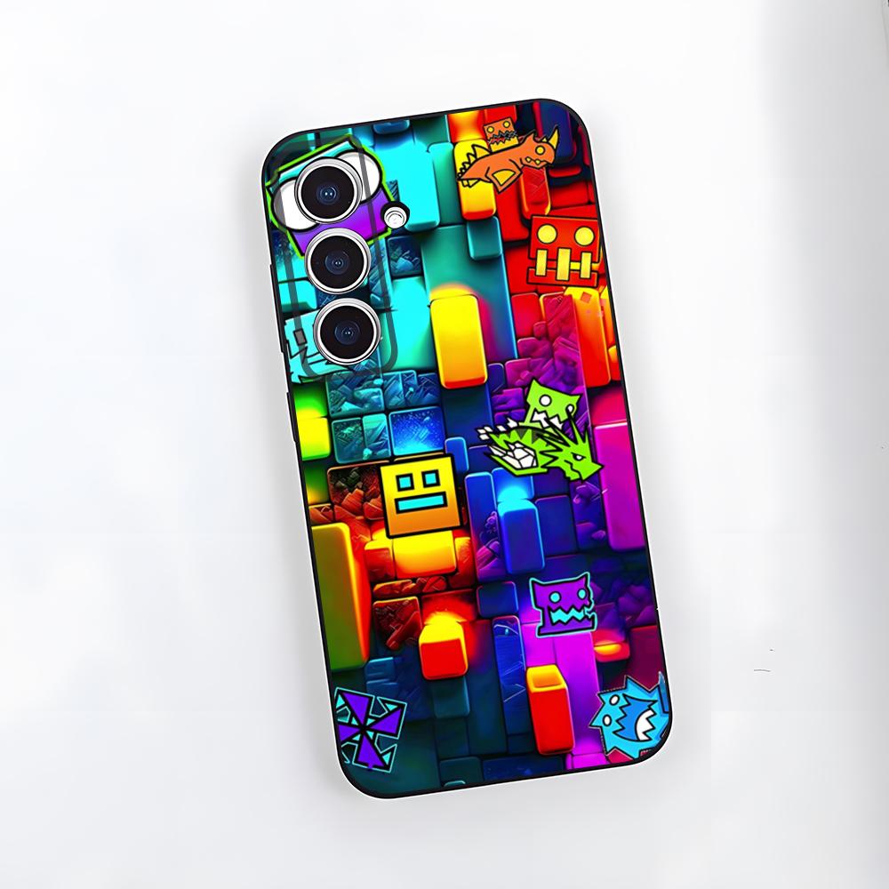 

G-Geometry Dash Game Phone Case For Samsung A25 A13 A33 5G A54 A36 A35 A56 A52 A14 Shockproof Soft Cover Samsung A55