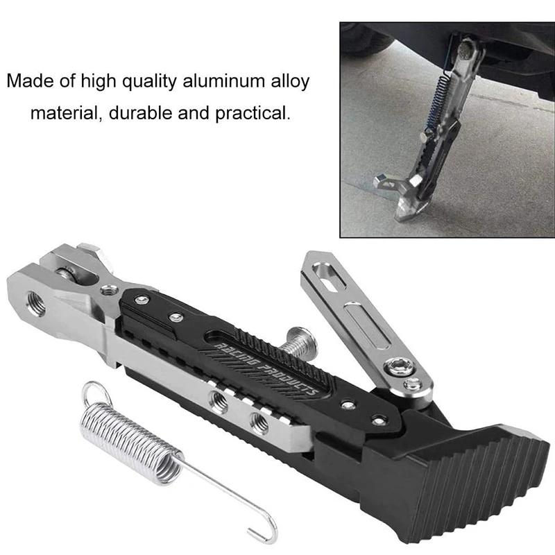 Motorcycle Kickstand Kick Bracket Motorbike Bicycle Adjustable Metal Foot Side Stand Supportor Parking Motorcycle Accessories