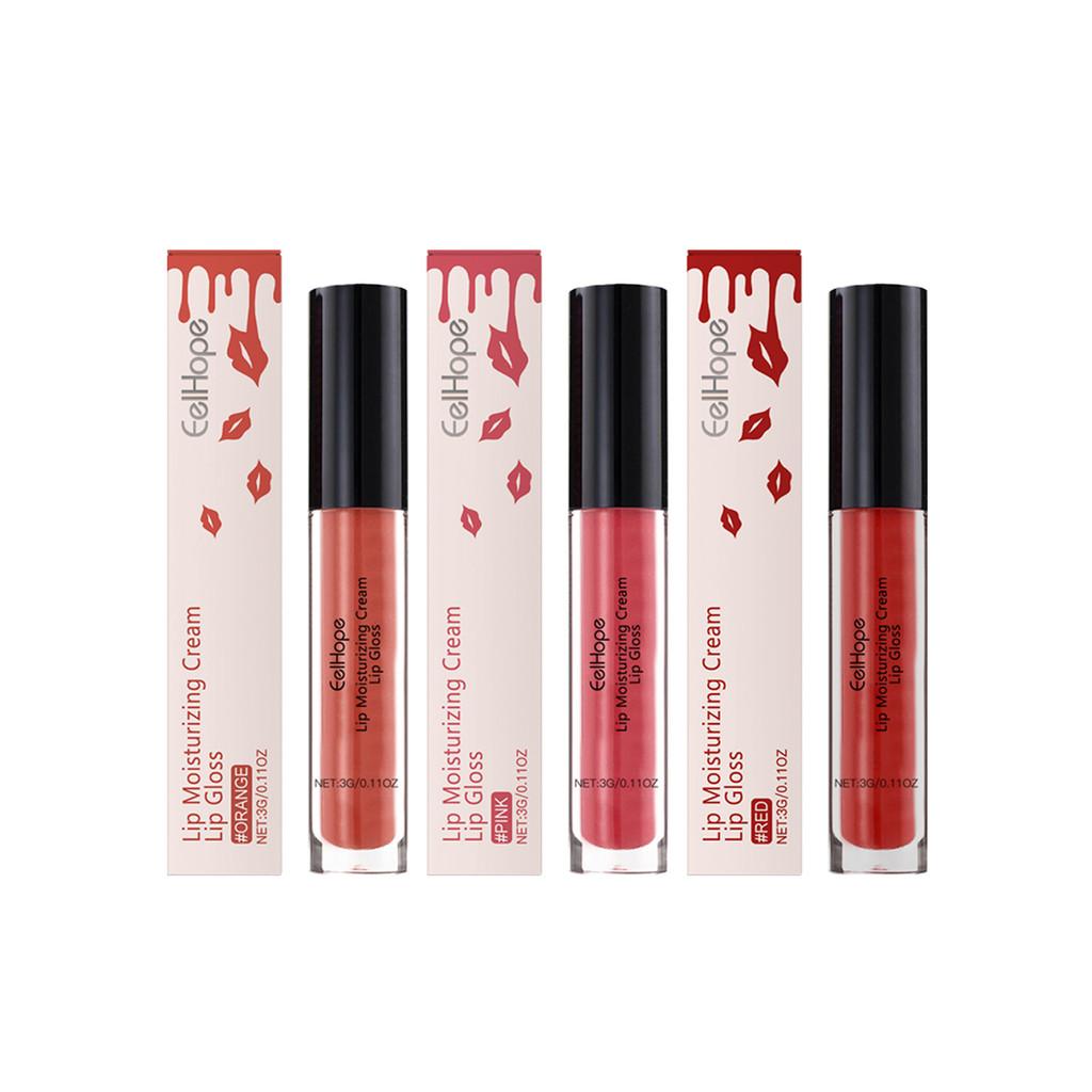 Eelhope Moisturizing Lip Gloss Hydrating Shimmering Colorful Lip Tint Glossy Finish