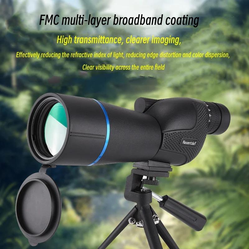 25-75x60 HD Zoom Monokulärt Teleskop För Fågelskådning, Vattentätt Med Stativ, Lång Räckvidd För Camping Och Landskapsobservation