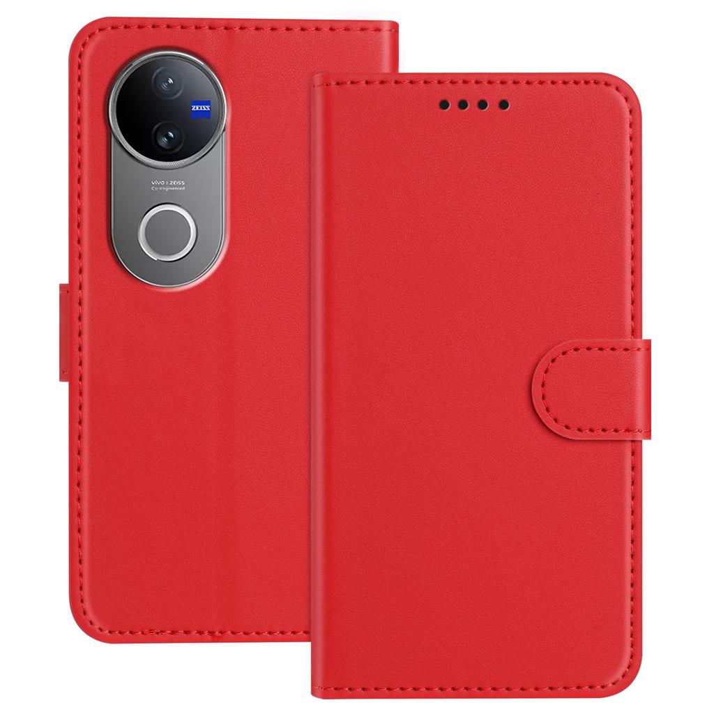 Pro vivo V50 5G Kožené pouzdro Peněženka Stojánek Jednobarevný Kryt telefonu proti pádu