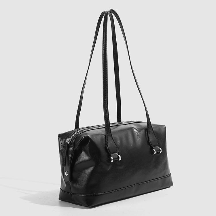 Autumn Winter High-End Boston Pillow Bag Large Capacity Simple Versatile Shoulder Underarm Bag Commuting Outing Tote Bag