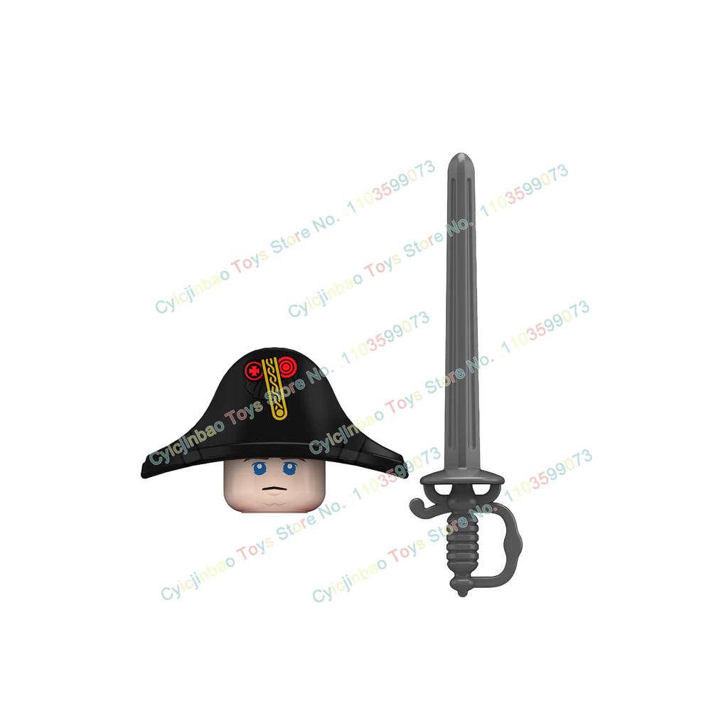 Napoleonische Kriege Britische Französische Füsiliere Dragoner Bausteine Actionfiguren Zubehör Kopf Waffe Kinderspielzeug N001-048