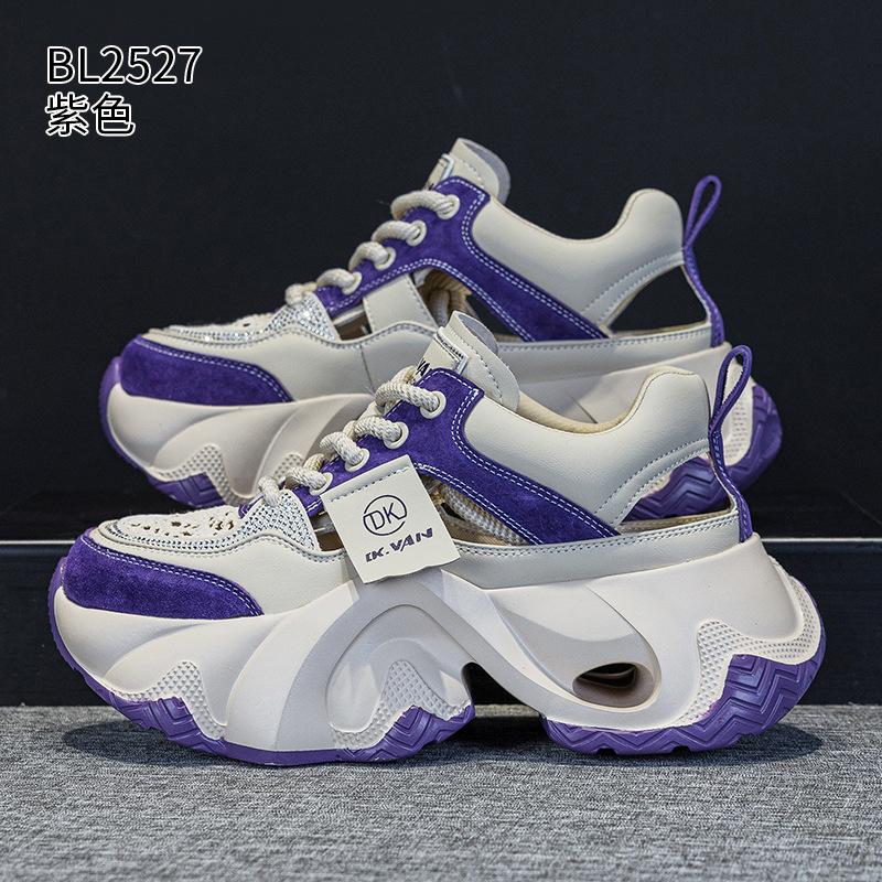 Mesh Hollow Dad Shoes New Thick-soled Heightening and Breathable Sports and Leisure Shoes In Summer