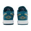 Air Jordan 1 Low SE Velluto GS Geode Teal Velluto Scarpe da Ginnastica per Bambini Oro Metallico FB9896-300