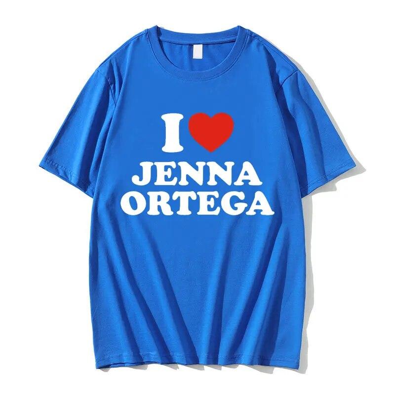 

Футболка I Love Jenna Ortega, топы, летние свободные футболки унисекс в стиле хип-хоп с короткими рукавами, унисекс, женская мода, повседневная футболка большого размера, европейский размер L
