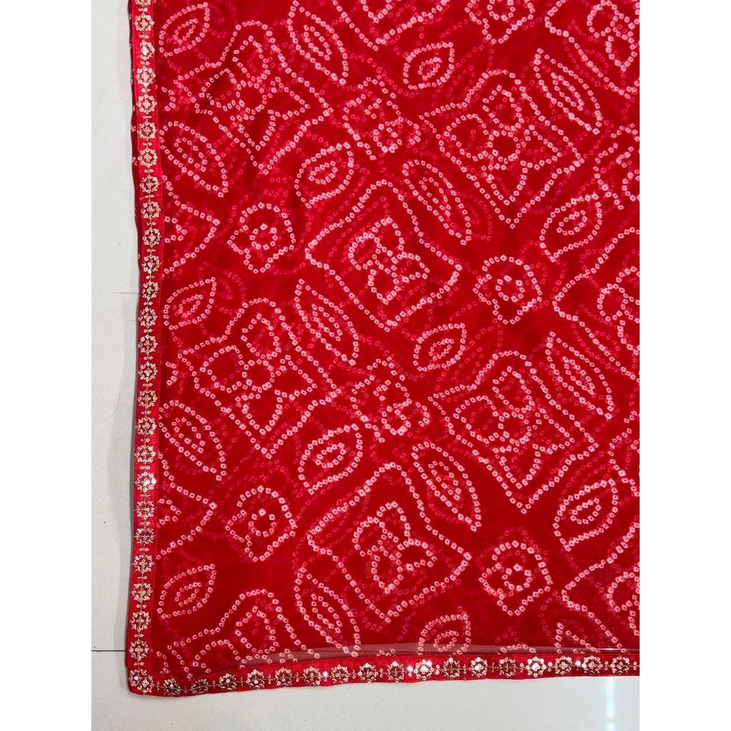 Everyday Elegance Bandhej Georgette Saree  |Daily Wear Georgette Saree – light, stylish & perfect for graceful daily looks|