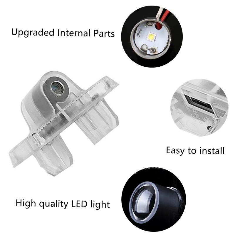 ABE4 2Pcs Car Door Welcome LED Lights Laser Projector Lamp Decor Accessories For Nissan X-trail T30 T31 2004 2005 2006 2007 2008-2014