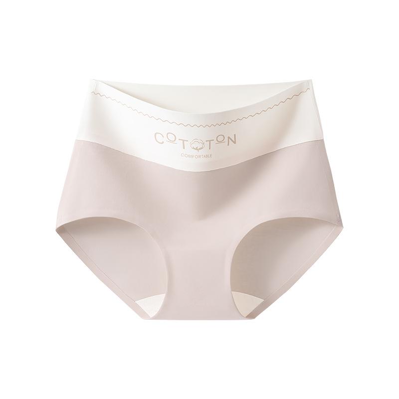 Damen Herbst und Winter Neue Unterwäsche mit hohem Bund, ohne Abdrücke, verlängerter Schritt