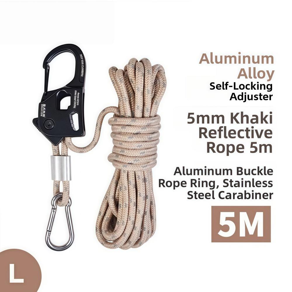 Aluminum Alloy Tent Rope Tensioner Stainless Steel Tarp Tightener  Outdoor Tool