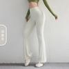 European and American High-waisted Peach Hip-lifting Quick-drying Micro-pull Pants Yoga Pants Women's Flared Pants Nude Sports Wide-leg Pants