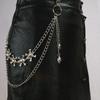 Punk Hosenkette Totenkopf Dekorative Metall-Taillen-Schlüsselanhänger Für Männer Frauen Jeanshose Gothic Vintage Hip-Hop Schmuck Zubehör