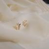 Butterfly Crystal Earrings: Elegant 925 Sterling Silver Studs for Women