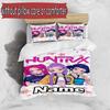 Set copripiumino 3 pezzi (1*Copripiumino + 2*Federe, Senza Nucleo), Set Biancheria da Letto Personalizzato con Nome KPop Cacciatori di Demoni, Decorazione Camera da Letto Casa Regalo