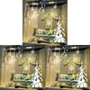 Premium Quality Merry Christmas Tree Baubles Wall Sticker With Elegant Snowflakes Decor
