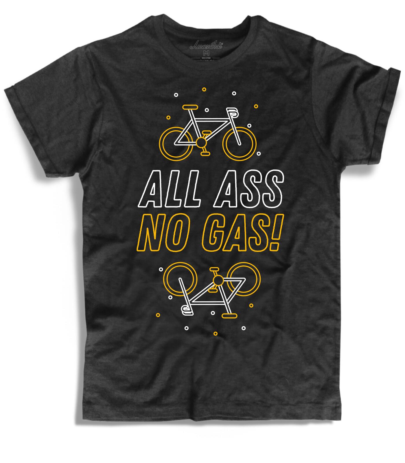 Men s T-shirt Bicycle ALL ASS NO GAS Bike Lovers Ride Cyclist Unisex T-Shirt L