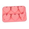 Six-Hole Heart Silicone Chocolate Mold