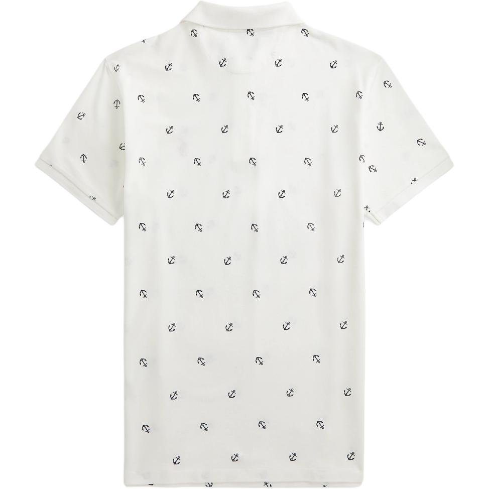 Polo Ralph Lauren SS25 Small Pony Logo Embroidered Nautical Print Short Sleeve Polo Shirt Men Tops MNPOKNI1N821190-100