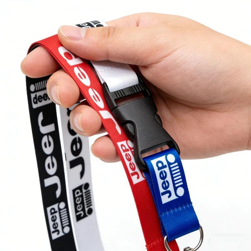 New Lanyard Neck Strap Id Card Holders Accessories For Jeep Grand Cherokee Wrangler JK Gladiator Compass Renegade Patriot AJR1