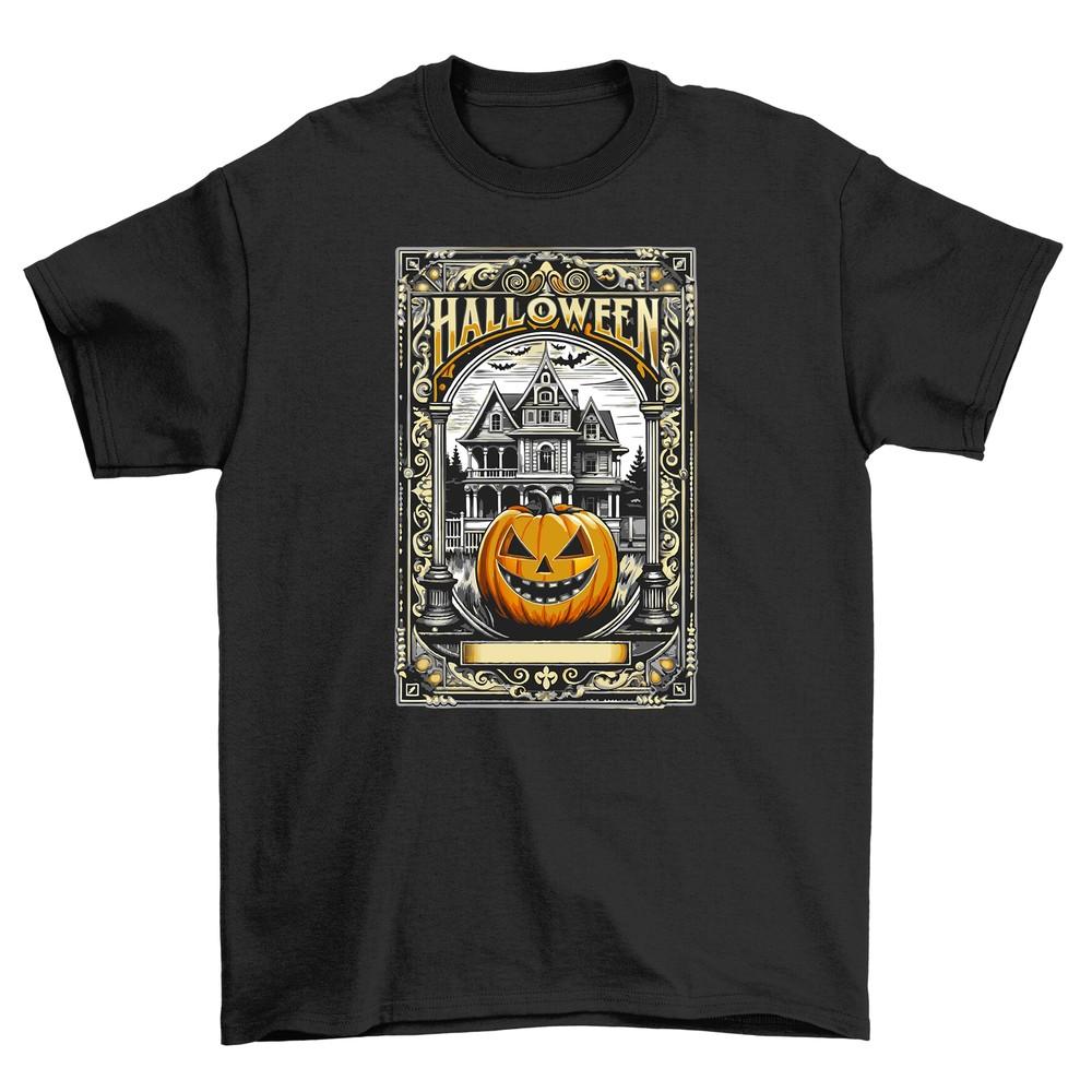

Halloween_266 Funny Pumpkin House T-shirt - Spookily Hilarious! Unisex Design 2XL