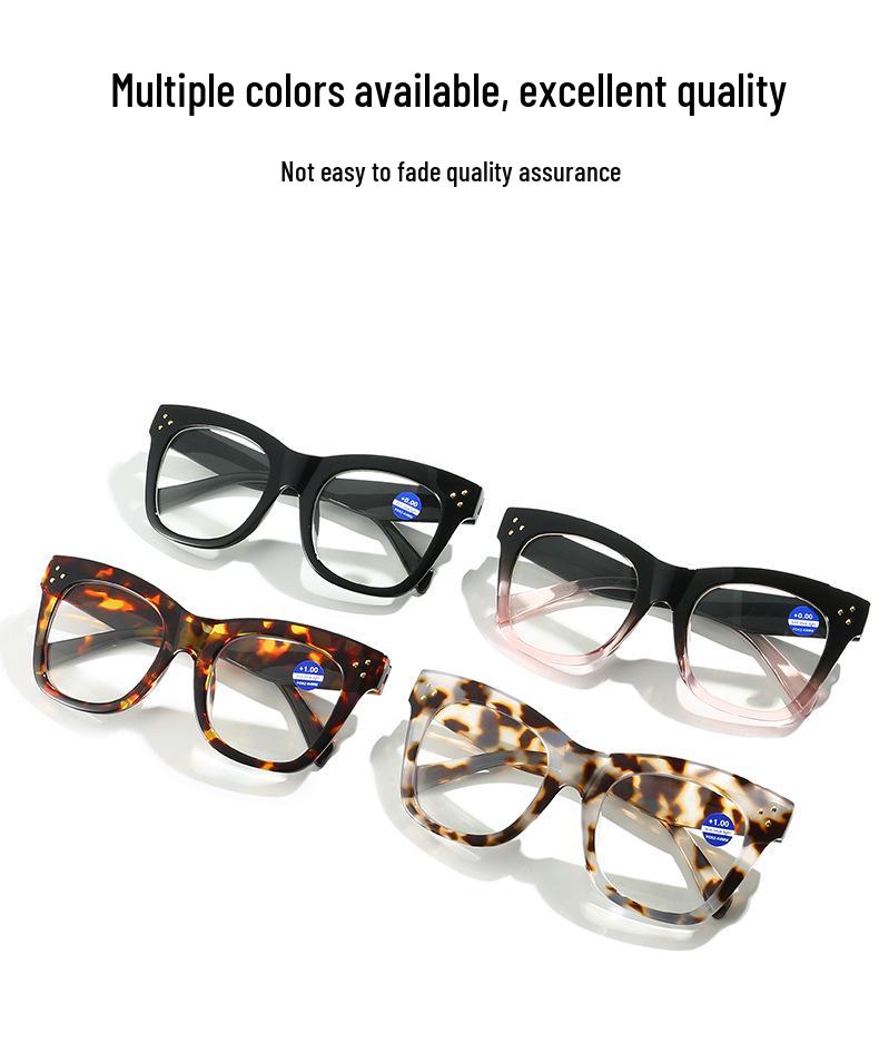 Unisex Fashion Large Frame Anti-Blue Light Reading Glasses