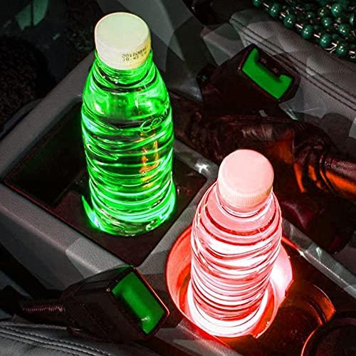 LED Coaster LED Cup Holder Light 2 Pack 7 Colors