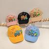 Spring Kids' Cartoon Excavator Baseball Cap - Cute, Versatile Sun Hat for Boys & Girls