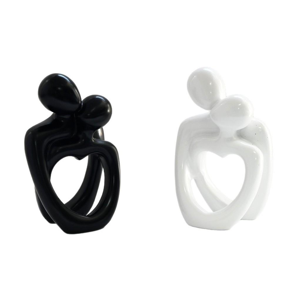 Funny Couple Embracing Sculpture Resin Home Ornaments Abstract Sculpture Ornaments  Home Decor