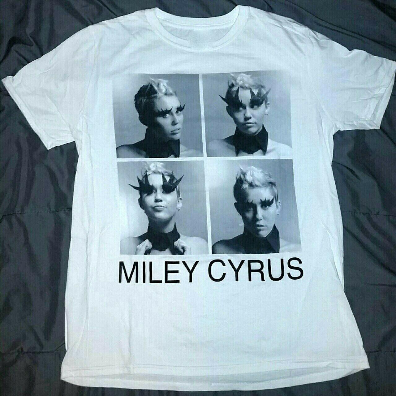 Miley Cyrus Famous Singer Heavy Cotton White All Size Tee Shirt JU1060 XL