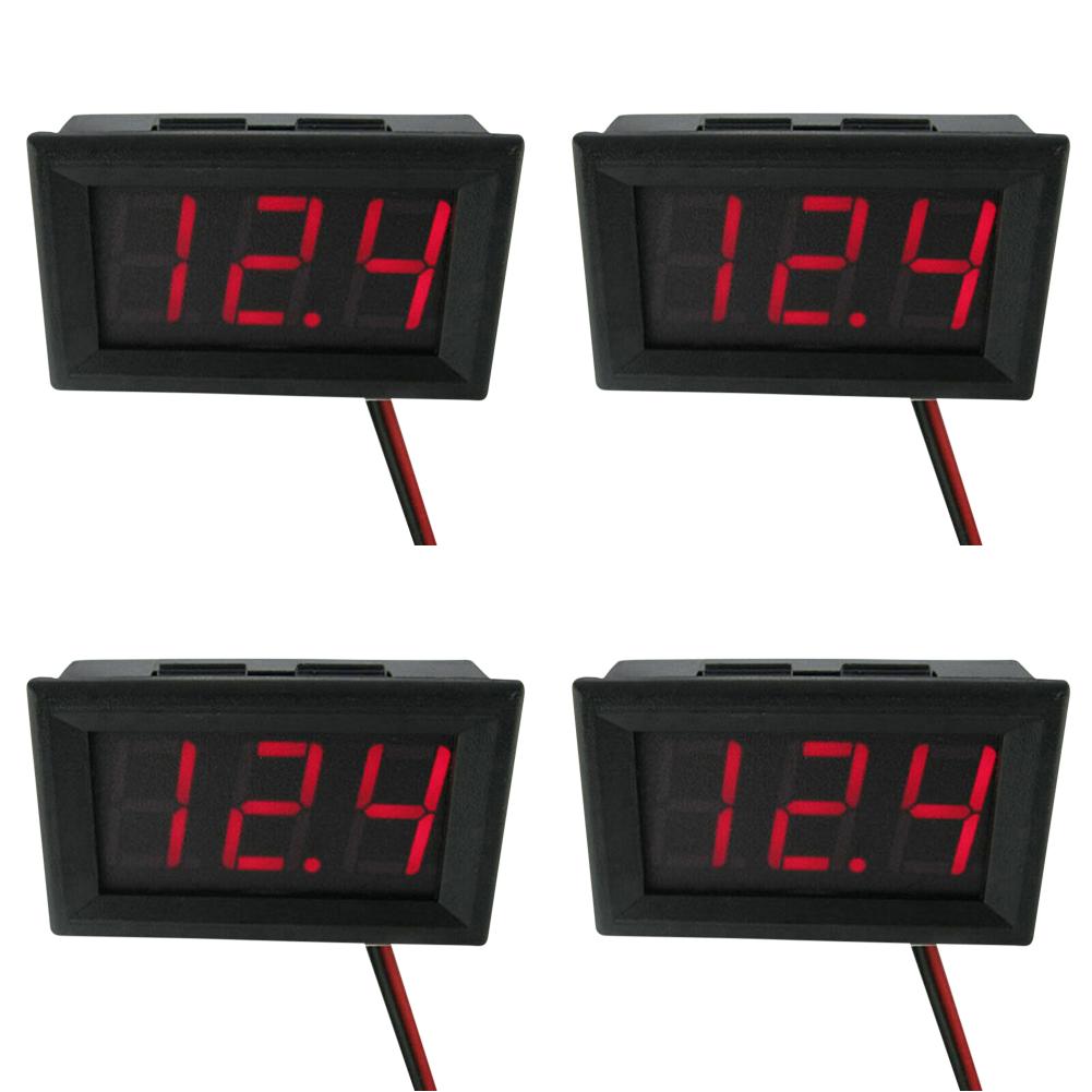 

- DC4.5V-30V Voltage Meter Waterproof 0.56 Inch Voltmeter for Car Motorcycle (Re