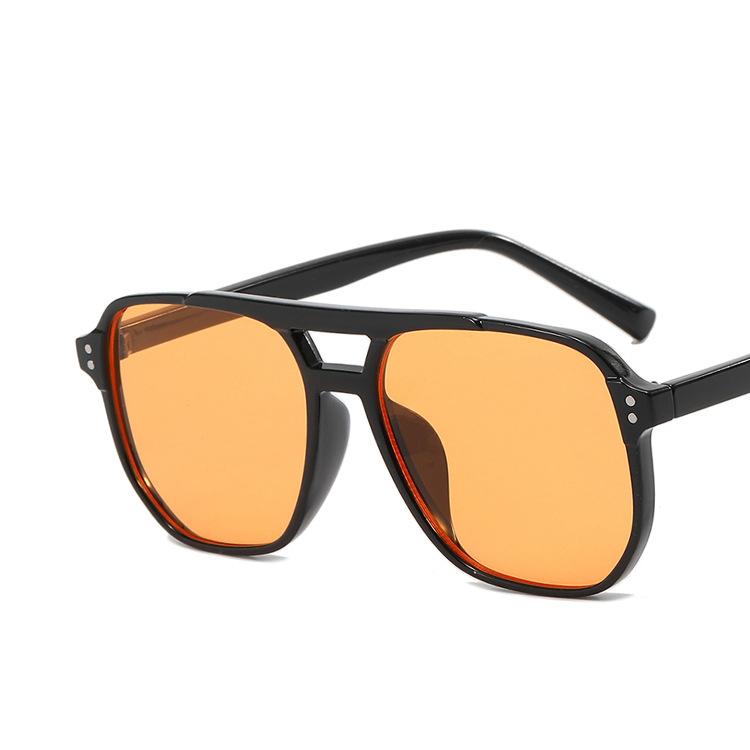 Retro Tide Glasses Optical Spectacle Transparent Computer Glasses Fashion Large Frame Double Beam Anti-blue Light Glasses