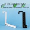 Japanese Foldable Punch-Free Behind-Door Clothes Hook, Strong Load-Bearing, Iron Art Design