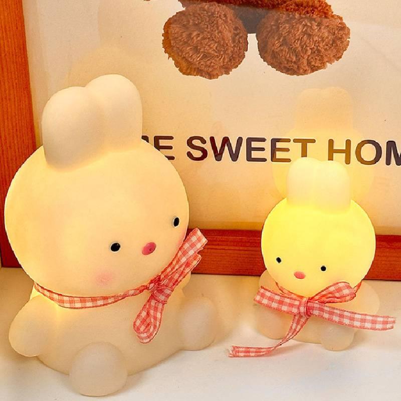 Wholesale Ins Style Rabbit Night Light Cartoon Cute Rubber Lamp For Sleep