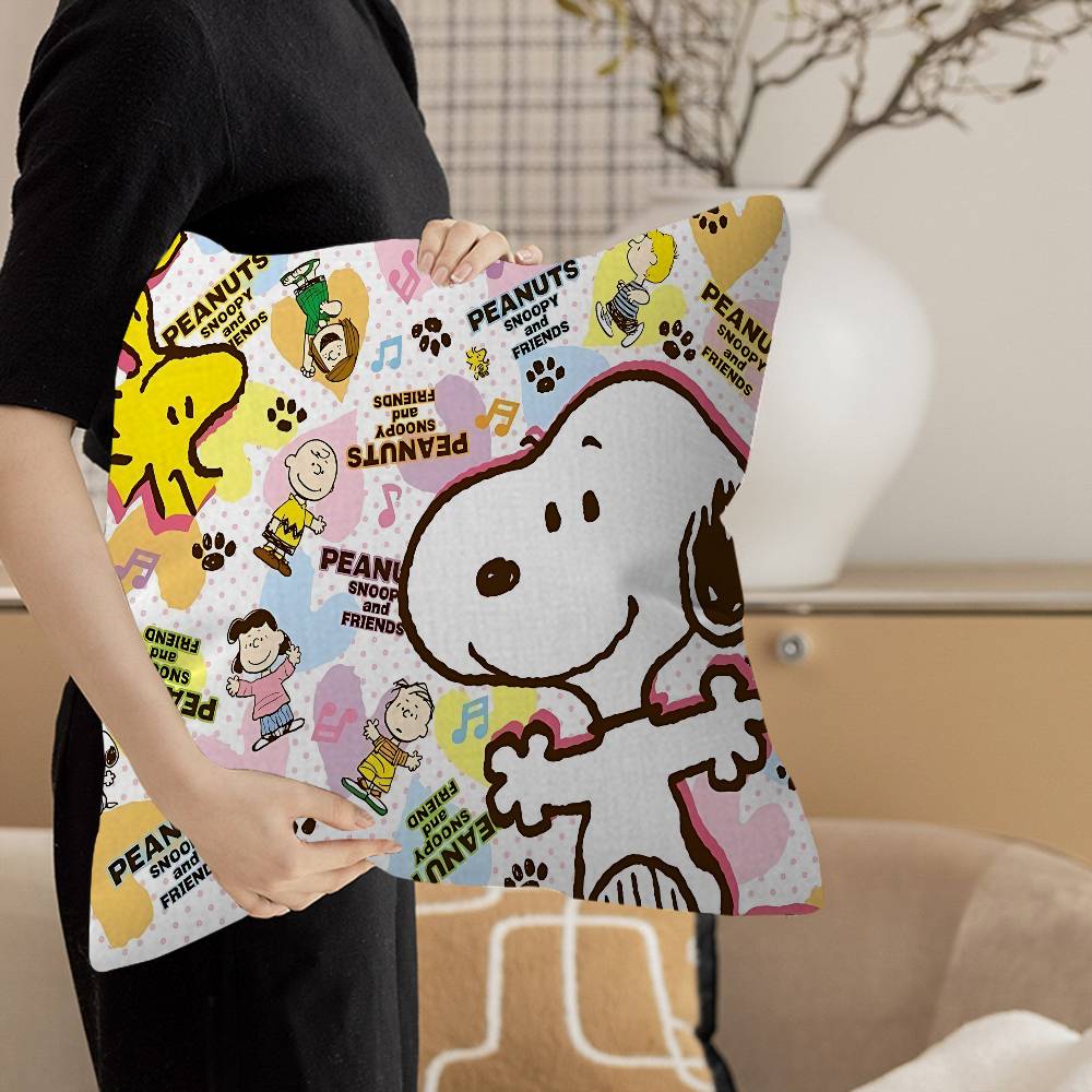 S-Snoopy Cartoon Pillowcase Toon Gift Cushion Cover Bedroom Home Sofa Chair Seat Decor Pillow Case