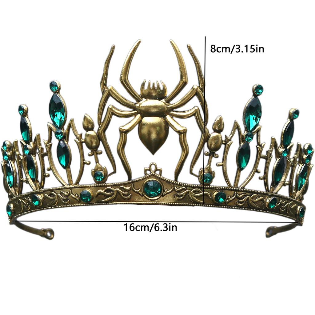 Theme party Halloween funny alloy rhinestone crown unisex hair accessories crown girl gift spider crown