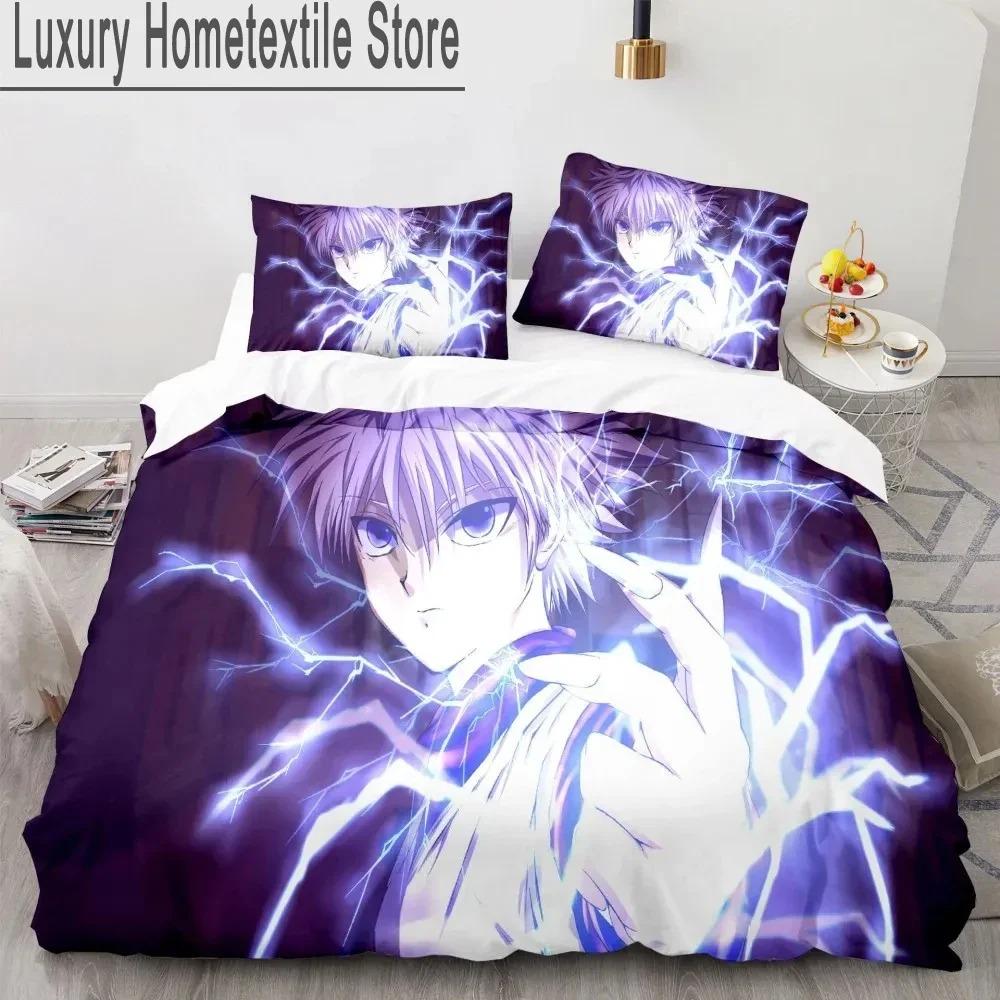 3d Anime Hunter X Hunter Bedding Set Duvet Cover Bed Set Quilt Cover Pillowcase Comforter king Queen Size Boys Adult Bedding Set