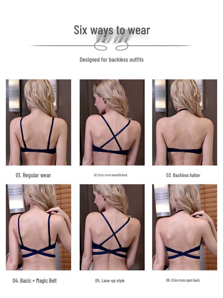 Elegant Deep U-Plunge Backless Push-Up Bra for Evening and Wedding Dresses